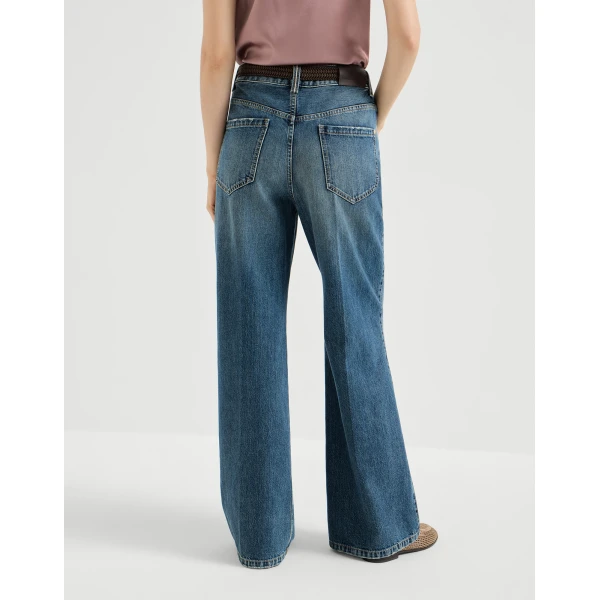 Brunello Cucinelli Contemporary Loose trousers in Denim, view 3