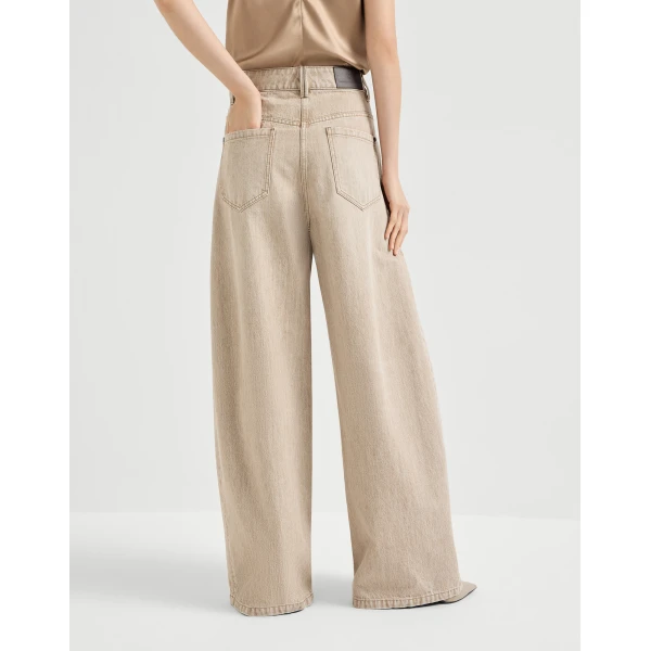Brunello Cucinelli Wide trousers in Beige, view 3
