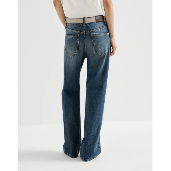 Brunello Cucinelli Contemporary Loose trousers in Denim, view 3