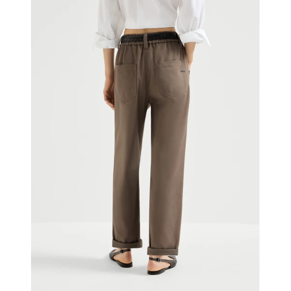 Brunello Cucinelli Baggy trousers in Brown, view 3