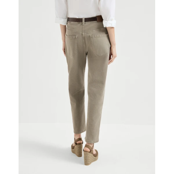 Brunello Cucinelli Baggy Tapered trousers in Military, view 3