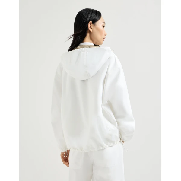 Brunello Cucinelli Nylon outerwear in White Jacket, view 3