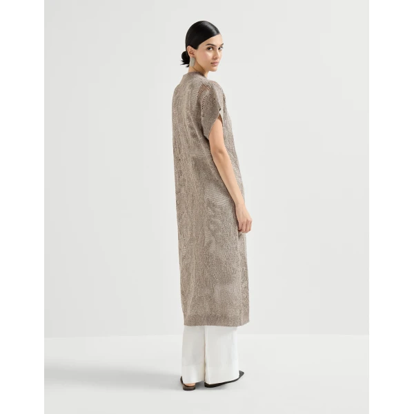 Brunello Cucinelli Dazzling water lilies long cardigan, view 3