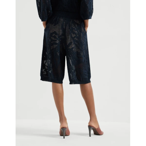 Brunello Cucinelli Dazzling water lilies Bermuda shorts, view 3