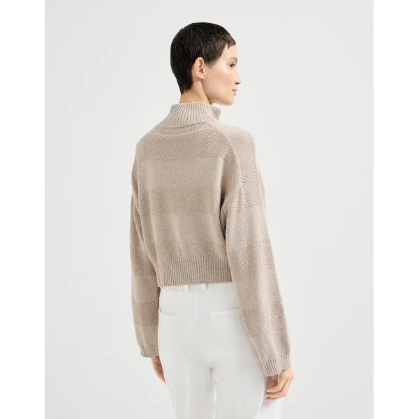 Brunello Cucinelli Cardigan with dazzling stripes, view 3