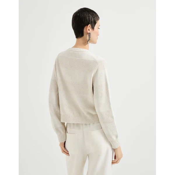 Brunello Cucinelli Cardigan with dazzling stripes, view 3