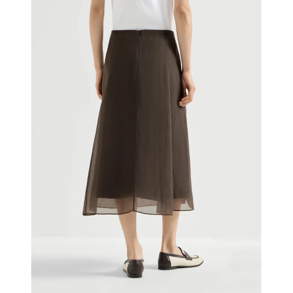 Brunello Cucinelli Circle skirt in Cocoa, view 3