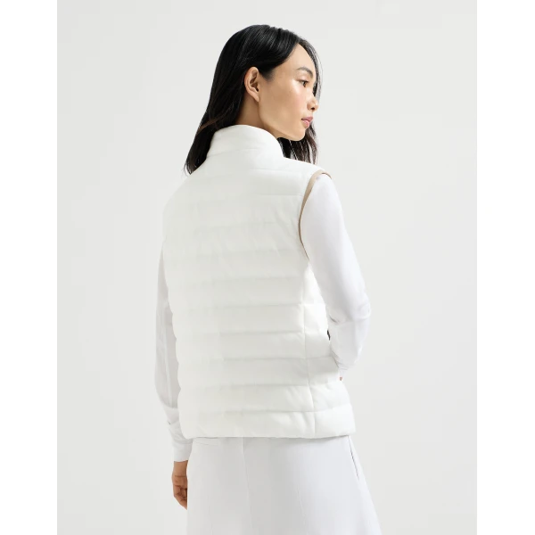 Brunello Cucinelli Down vest in White, view 3