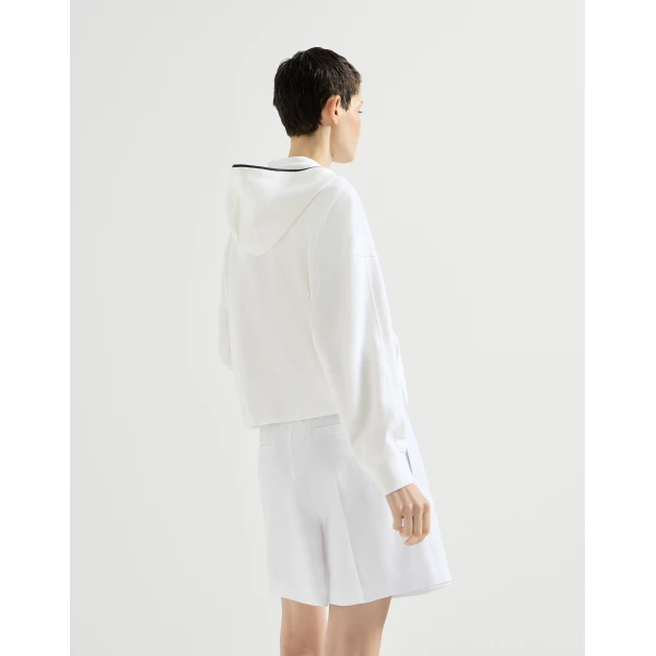 Brunello Cucinelli Hooded sweatshirt with logo Knit, view 3