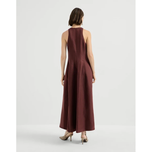 Brunello Cucinelli Fluid dress in Bordeaux, view 3