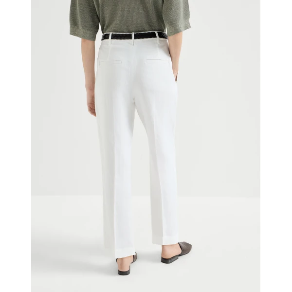 Brunello Cucinelli Slouchy trousers in White, view 3