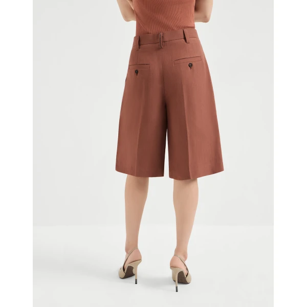 Brunello Cucinelli Sartorial Bermuda shorts in Firebrick, view 3