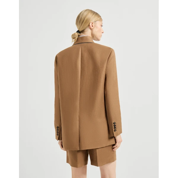 Brunello Cucinelli Diagonal blazer in Mou, view 3