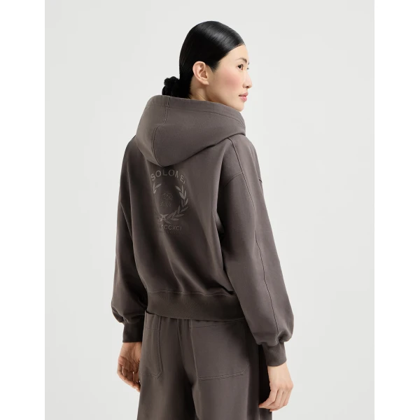 Brunello Cucinelli Sweatshirt with embroidery Jacket, view 3