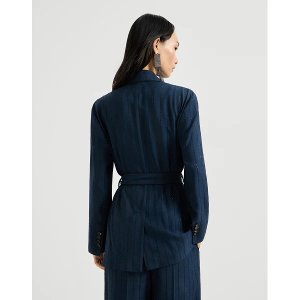 Brunello Cucinelli Dazzling chalk stripe blazer, view 3