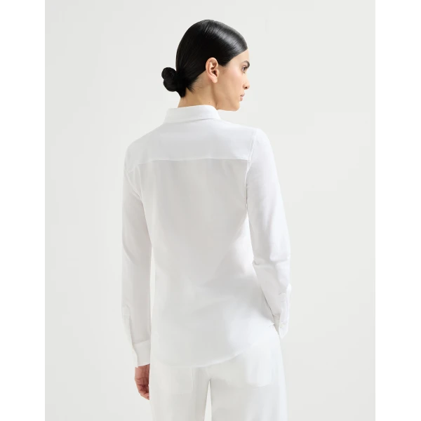 Brunello Cucinelli Piqué shirt in White, view 3