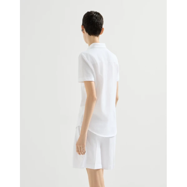 Brunello Cucinelli Short sleeve shirt in White, view 3
