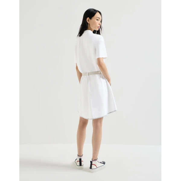 Brunello Cucinelli Couture interlock mini dress with logo, view 3