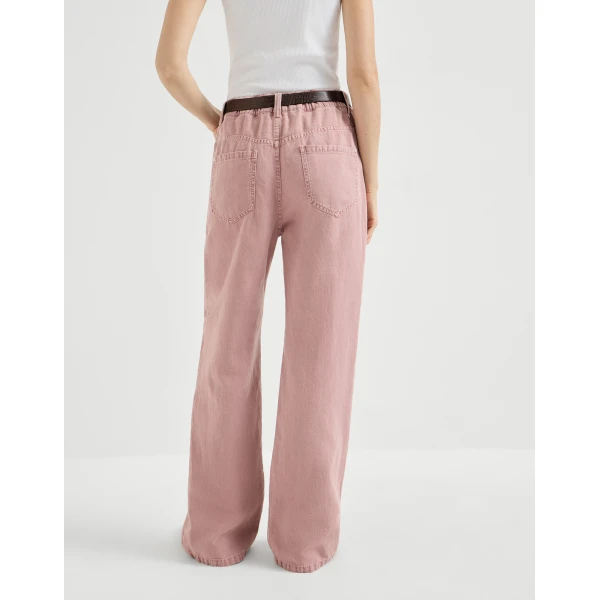 Brunello Cucinelli Contemporary trousers in Pink, view 3