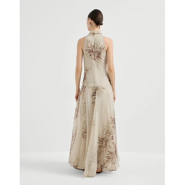 Brunello Cucinelli Bloom print organza dress, view 3