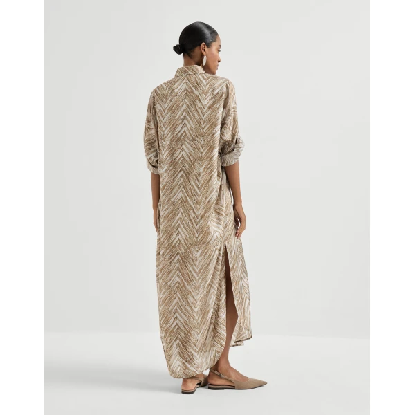 Brunello Cucinelli Chevron print dress, view 3