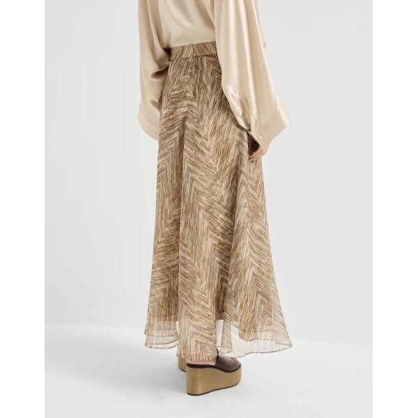 Brunello Cucinelli Paneled Circle skirt, view 3