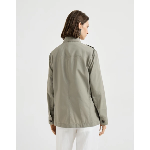 Brunello Cucinelli Outerwear with monili in Khaki Jacket, view 3