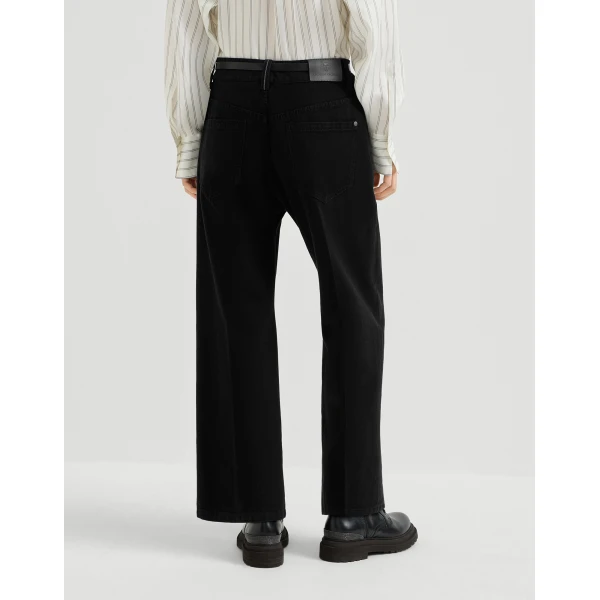 Brunello Cucinelli Contemporary Square trousers in Black, view 3