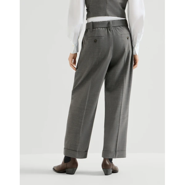 Brunello Cucinelli Sartorial Baggy trousers in Dark Grey, view 3
