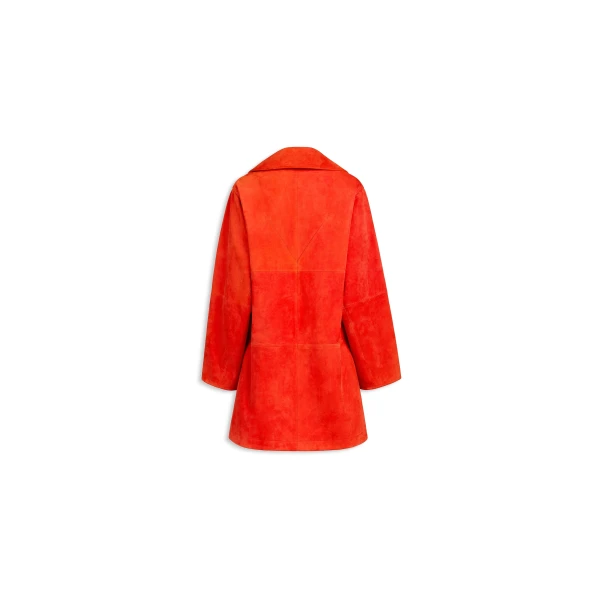 Alaia A Line Suede Goatskin Coat, view 5
