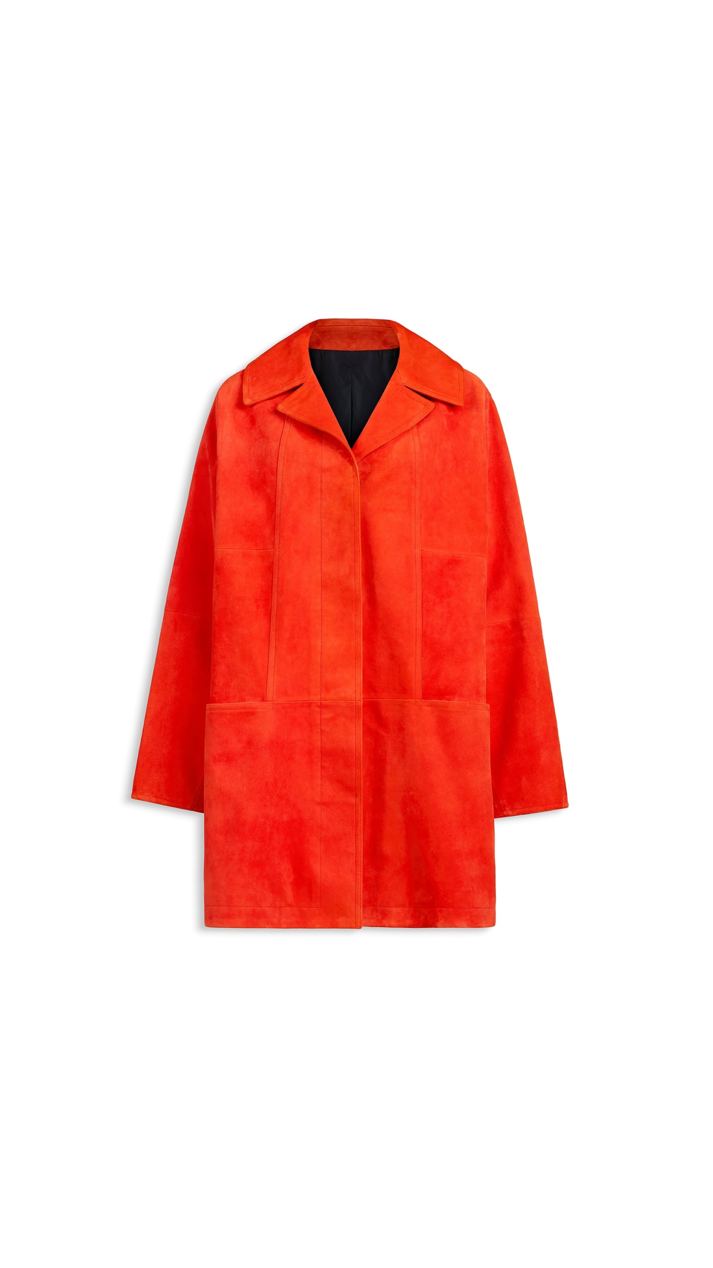 Alaia A Line Suede Goatskin Coat