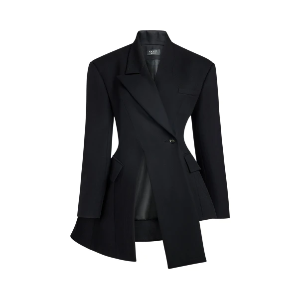 Awake Mode Asymmetric Volume-Contrast Jacket Dark Navy