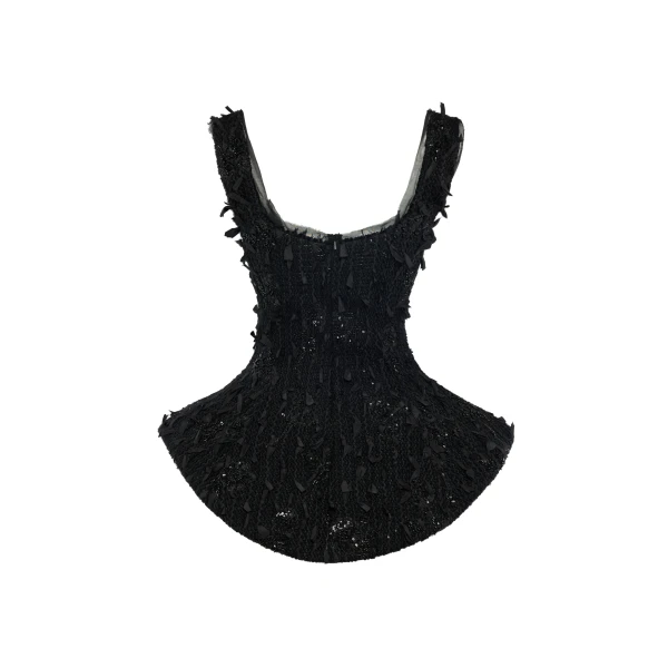 Awake Mode Basque Ballerina Top Black, view 4
