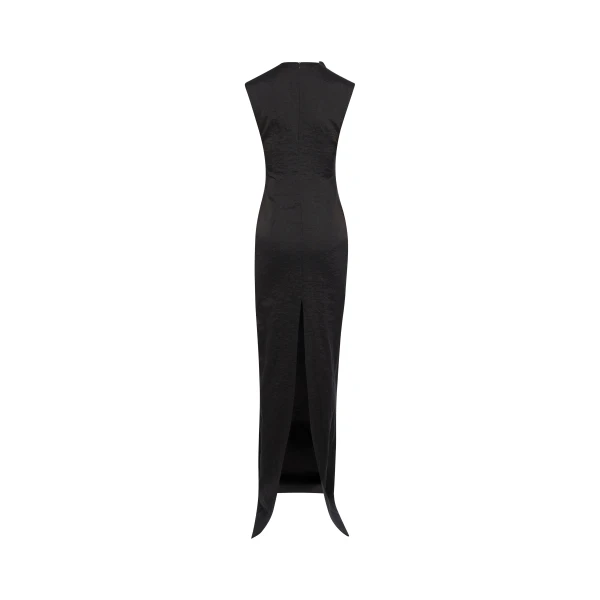 Awake Mode Bib-Front Maxi Dress Black, view 4