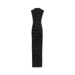 Awake Mode Bib-Front Maxi Dress Black