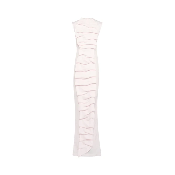 Awake Mode Bib-Front Maxi Dress Pale Pink