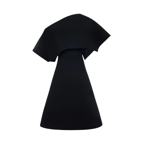 Awake Mode Big Collar Dress Black