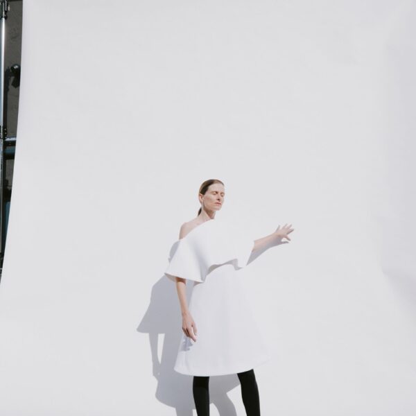 Awake Mode Big Collar Dress White, view 4