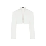 Awake Mode Cropped Tuxedo Jacket White