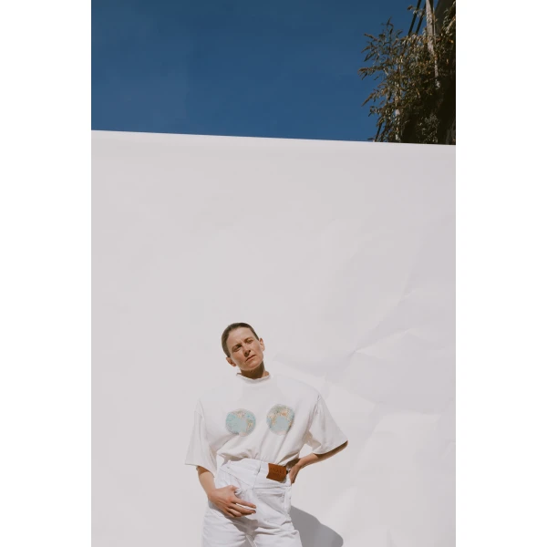 Awake Mode Flared Mirror Jeans White, view 5