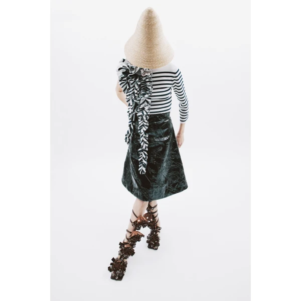 Awake Mode Knee-Length A-Line Skirt Black, view 3