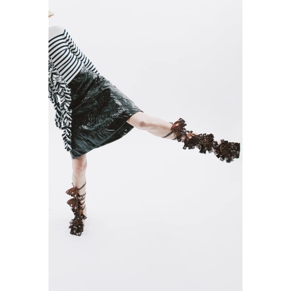Awake Mode Knee-Length A-Line Skirt Black, view 6