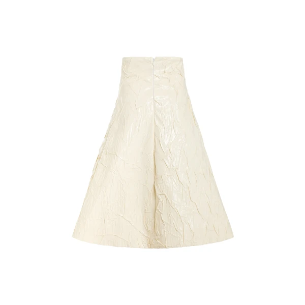 Awake Mode Knee-Length A-Line Skirt Ecru, view 3