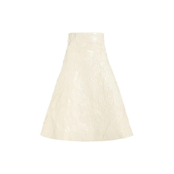 Awake Mode Knee-Length A-Line Skirt Ecru