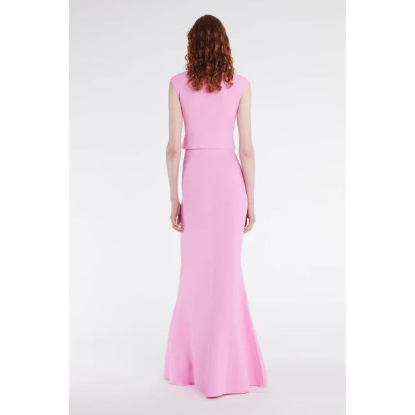 Awake Mode Knitted Flared Skirt With Cut Out Pink, view 4