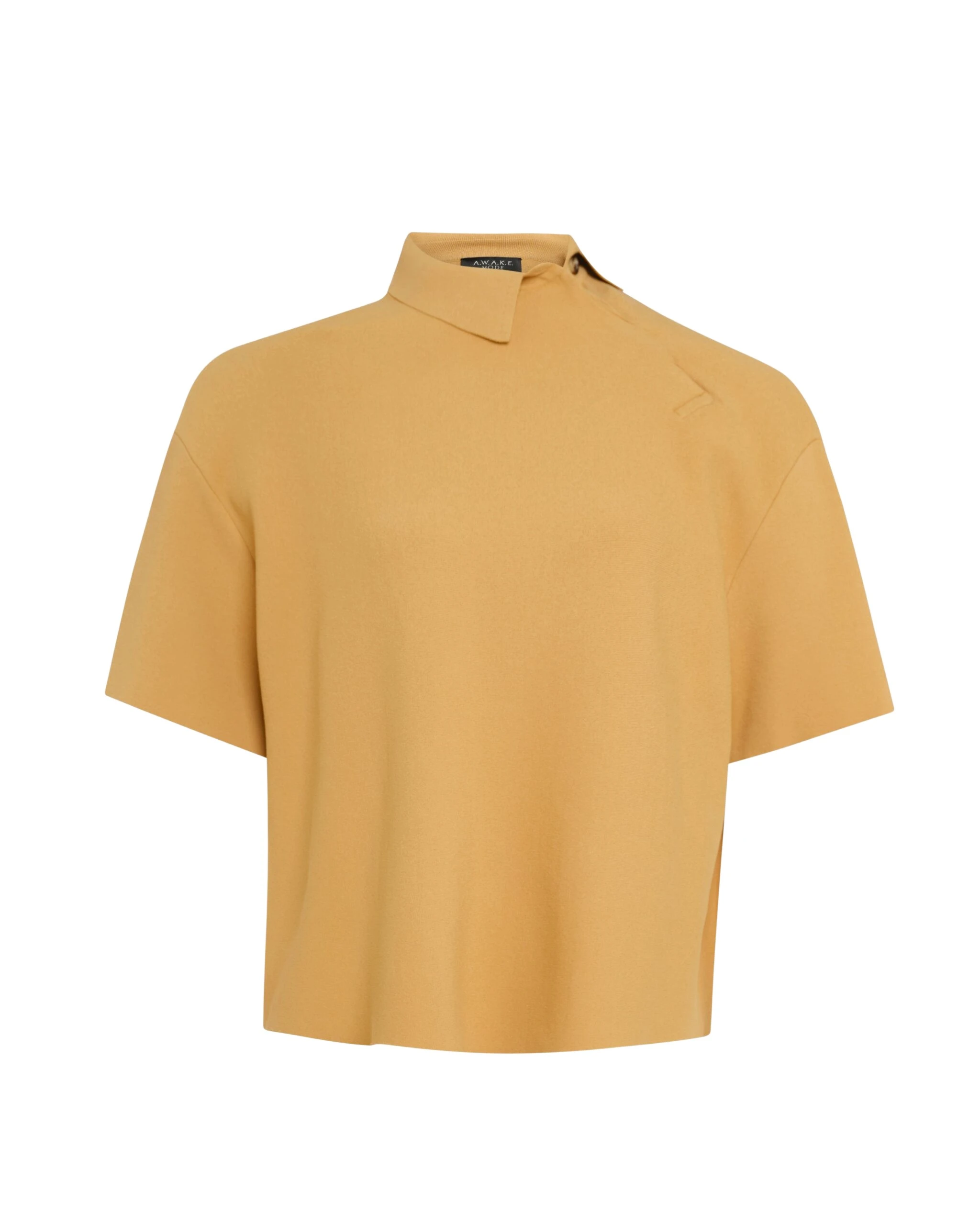 Awake Mode Knitted Rugby Top Camel