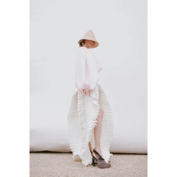 Awake Mode Laminary Skirt Off White, view 3