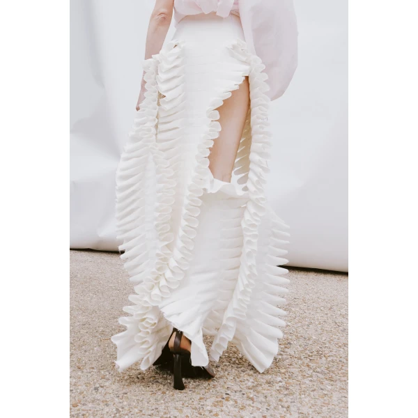Awake Mode Laminary Skirt Off White, view 5