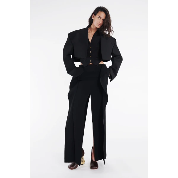 Awake Mode Long Hip Panelled Skirt Black, view 2