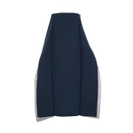 Awake Mode Midi High Waisted Panelled Skirt Navy
